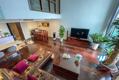 Three-bedroom duplex apartment for rent in Hoang Thanh Tower.